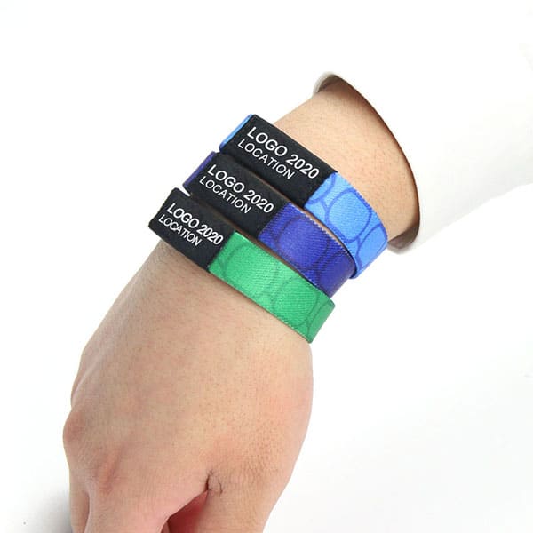 Custom Elastic Fabric Wristband RFID Tag Wristband For EXpo 2020