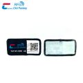 QR Code NFC Garment Tag Front and Back Display