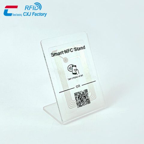 Transparent Acrylic QR Code Stand-1