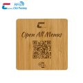 Wooden QR Code NFC Tag Card-2
