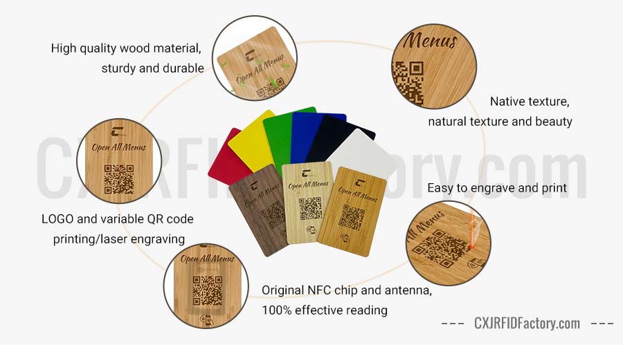 Wooden NFC Card Details