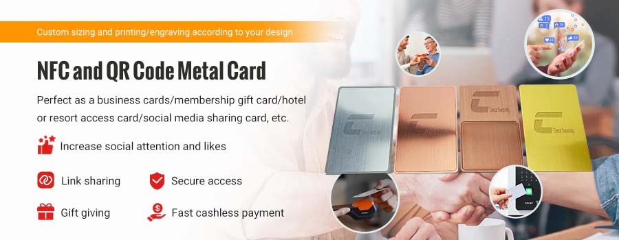 CXJ Metal NFC and QR Code Card